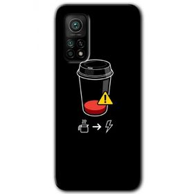 Xiaomi Mi 10 T Pro Hd Desen Baskılı Coffee Battery Arka Kapak Kılıf