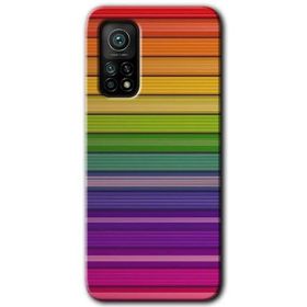Xiaomi Mi 10 T Pro Hd Desen Baskılı Colorful Lines Arka Kapak Kılıf
