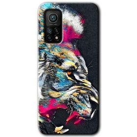 Xiaomi Mi 10 T Pro Hd Desen Baskılı Colorfull Aslan Arka Kapak Kılıf