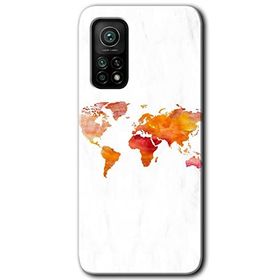 Xiaomi Mi 10 T Pro Hd Desen Baskılı Dünya Haritası Arka Kapak Kılıf
