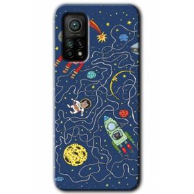 Xiaomi Mi 10 T Pro Hd Desen Baskılı Kedi Galaksi Arka Kapak Kılıf