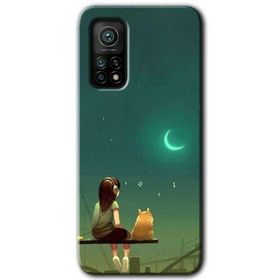 Xiaomi Mi 10 T Pro Hd Desen Baskılı Kedili Kız Arka Kapak Kılıf