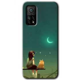 Xiaomi Mi 10 T Pro Hd Desen Baskılı Kedili Kız Arka Kapak Kılıf