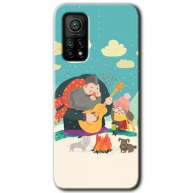 Xiaomi Mi 10 T Pro Hd Desen Baskılı Kış Pikniği Arka Kapak Kılıf