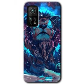 Xiaomi Mi 10 T Pro Hd Desen Baskılı Neon Aslan Arka Kapak Kılıf