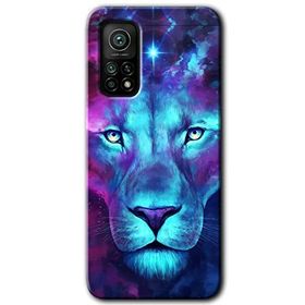 Xiaomi Mi 10 T Pro Hd Desen Baskılı Neon Lion Arka Kapak Kılıf