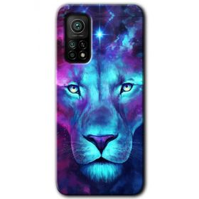 Xiaomi Mi 10 T Pro Hd Desen Baskılı Neon Lion Arka Kapak Kılıf