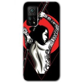 Xiaomi Mi 10 T Pro Hd Desen Baskılı Samurai Girl Arka Kapak Kılıf