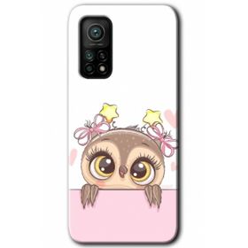 Xiaomi Mi 10 T Pro Hd Desen Baskılı Sevimli Baykuş Arka Kapak Kılıf