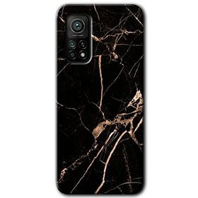 Xiaomi Mi 10 T Pro Hd Desen Baskılı Siyah Gold Mermer Arka Kapak Kılıf