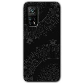 Xiaomi Mi 10 T Pro Hd Desen Baskılı Siyah Mandala Arka Kapak Kılıf