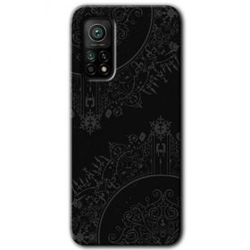 Xiaomi Mi 10 T Pro Hd Desen Baskılı Siyah Mandala Arka Kapak Kılıf