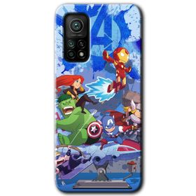 Xiaomi Mi 10T Kılıf- Avengers Cartoon HD Desen Baskılı Arka Kapak
