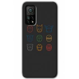 Xiaomi Mi 10T Kılıf- Avengers Minimalism HD Desen Baskılı Arka Kapak