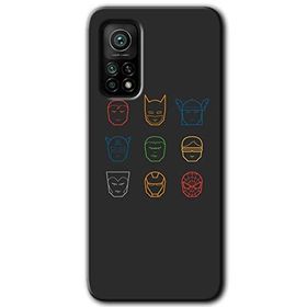 Xiaomi Mi 10T Kılıf- Avengers Minimalism HD Desen Baskılı Arka Kapak