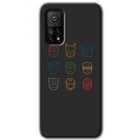 Xiaomi Mi 10T Kılıf- Avengers Minimalism HD Desen Baskılı Arka Kapak