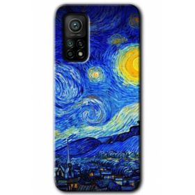 Xiaomi Mi 10T Kılıf HD- Starry Night Desen Baskılı Arka Kapak