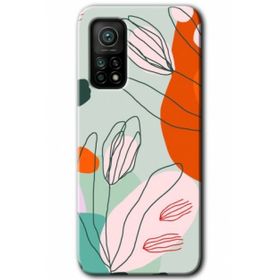 Xiaomi Mi 10T Kılıf HD - Vektör Çiçekler Desen Baskılı Arka Kapak