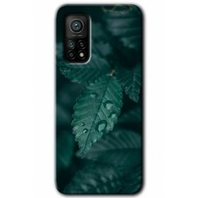 Xiaomi Mi 10T Kılıf- Yağmurlu Yaprak HD Desen Baskılı Arka Kapak