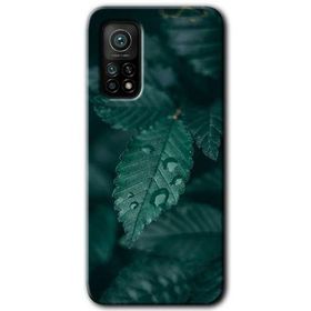 Xiaomi Mi 10T Kılıf- Yağmurlu Yaprak HD Desen Baskılı Arka Kapak