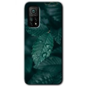Xiaomi Mi 10T Kılıf- Yağmurlu Yaprak HD Desen Baskılı Arka Kapak