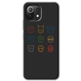 Xiaomi Mi 11 Avengers Minimalism Baskılı Uyumlu Silikon Kılıf