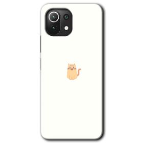 Xiaomi Mi 11 Cat Minimalism Baskılı Uyumlu Silikon Kılıf