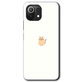 Xiaomi Mi 11 Cat Minimalism Baskılı Uyumlu Silikon Kılıf