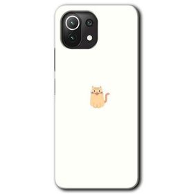 Xiaomi Mi 11 Cat Minimalism Baskılı Uyumlu Silikon Kılıf
