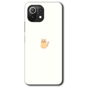 Xiaomi Mi 11 Cat Minimalism Baskılı Uyumlu Silikon Kılıf