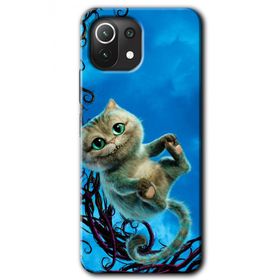 Xiaomi Mi 11 Çılgın Kedi Baskılı Uyumlu Silikon Kılıf