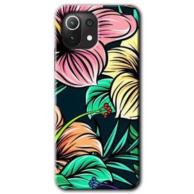 Xiaomi Mi 11 Çizim Çiçekler Baskılı Uyumlu Silikon Kılıf