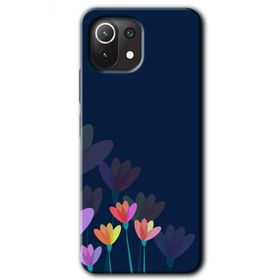 Xiaomi Mi 11 Çizim Çiçekleri Baskılı Uyumlu Silikon Kılıf