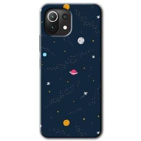Xiaomi Mi 11 Çizim Gezegen Baskılı Uyumlu Silikon Kılıf