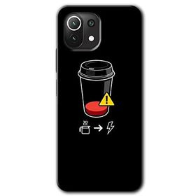 Xiaomi Mi 11 Coffee Battery Baskılı Uyumlu Silikon Kılıf
