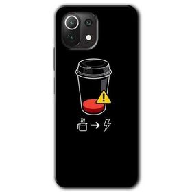 Xiaomi Mi 11 Coffee Battery Baskılı Uyumlu Silikon Kılıf