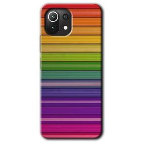Xiaomi Mi 11 Colorful Lines Baskılı Uyumlu Silikon Kılıf