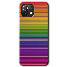 Xiaomi Mi 11 Colorful Lines Baskılı Uyumlu Silikon Kılıf