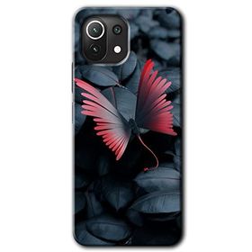 Xiaomi Mi 11 Dark Butterfly Baskılı Uyumlu Silikon Kılıf