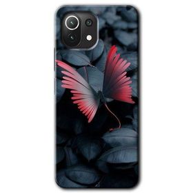 Xiaomi Mi 11 Dark Butterfly Baskılı Uyumlu Silikon Kılıf