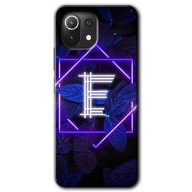 Xiaomi Mi 11 Dark Neon Yaprak E Harfi Baskılı Uyumlu Silikon Kılıf