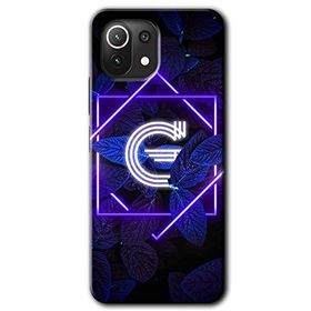 Xiaomi Mi 11 Dark Neon Yaprak G Harfi Baskılı Uyumlu Silikon Kılıf