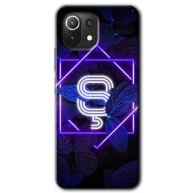 Xiaomi Mi 11 Dark Neon Yaprak Ş Harfi Baskılı Uyumlu Silikon Kılıf