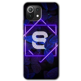 Xiaomi Mi 11 Dark Neon Yaprak Ş Harfi Baskılı Uyumlu Silikon Kılıf