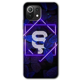 Xiaomi Mi 11 Dark Neon Yaprak Ş Harfi Baskılı Uyumlu Silikon Kılıf