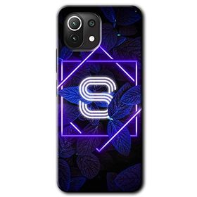 Xiaomi Mi 11 Dark Neon Yaprak Ş Harfi Baskılı Uyumlu Silikon Kılıf