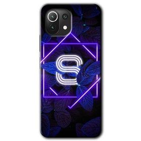 Xiaomi Mi 11 Dark Neon Yaprak Ş Harfi Baskılı Uyumlu Silikon Kılıf