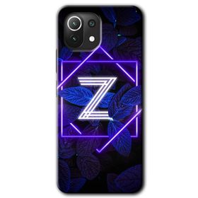 Xiaomi Mi 11 Dark Neon Yaprak Z Harfi Baskılı Uyumlu Silikon Kılıf