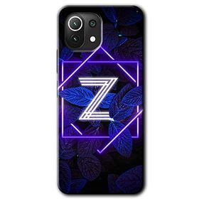 Xiaomi Mi 11 Dark Neon Yaprak Z Harfi Baskılı Uyumlu Silikon Kılıf
