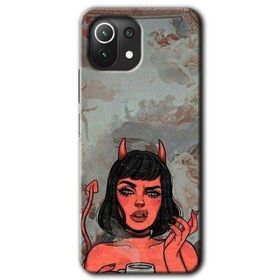 Xiaomi Mi 11 Devil Girl Baskılı Uyumlu Silikon Kılıf